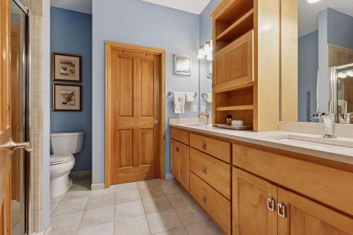 Main Floor Primary Bath, Double Vanity, Walk in Oversized Shower, Walk in Closet