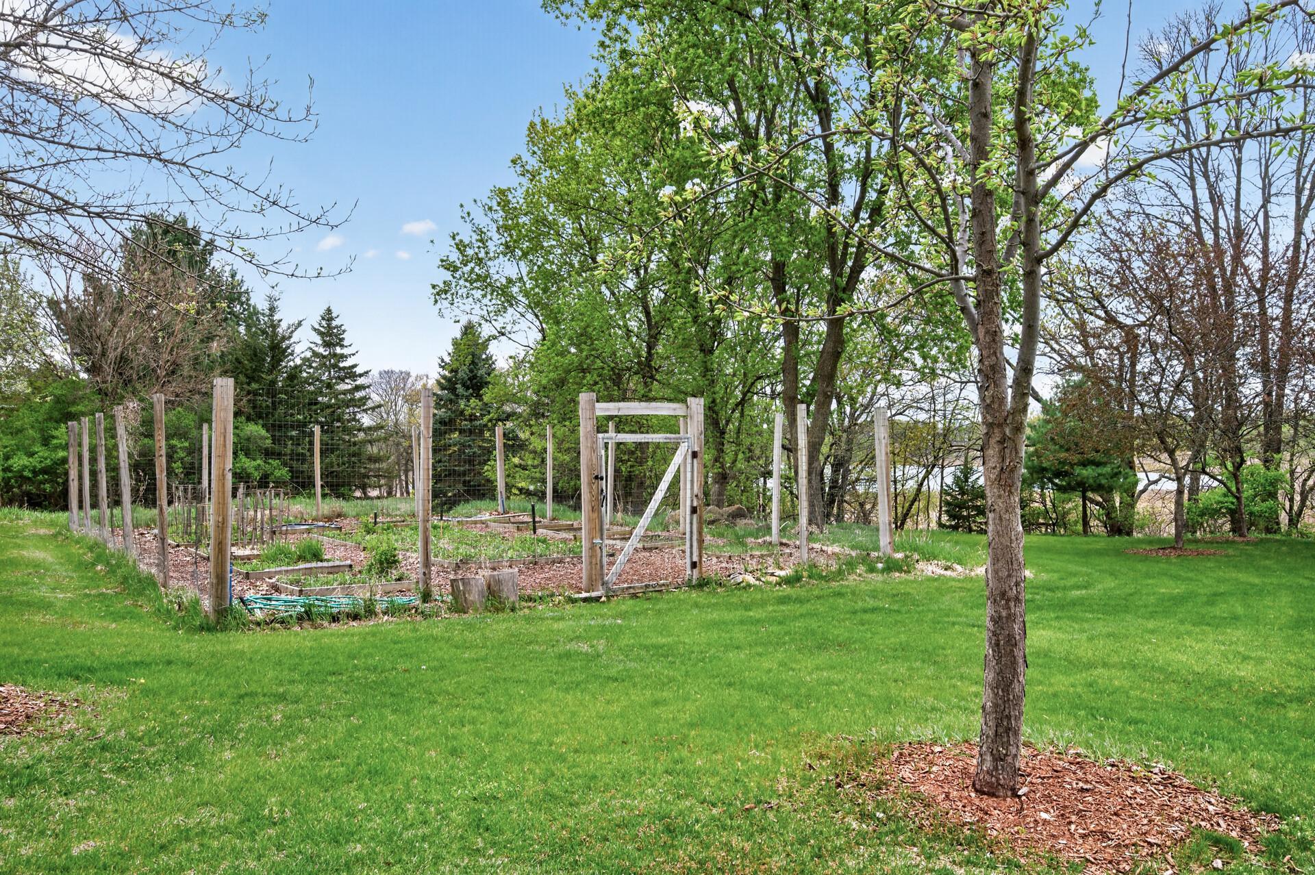 Enclosed garden has irrigation system