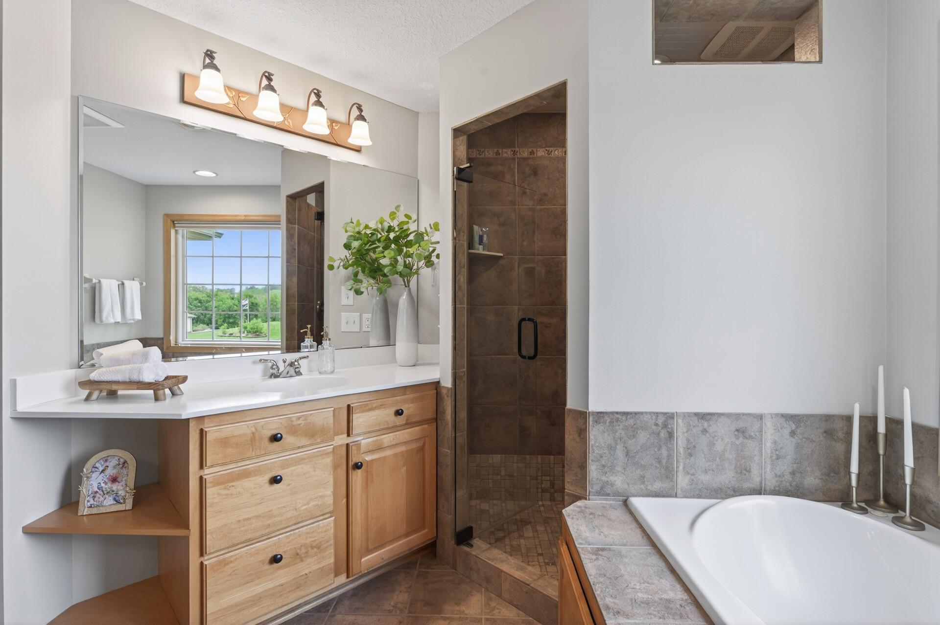 View of sink near shower