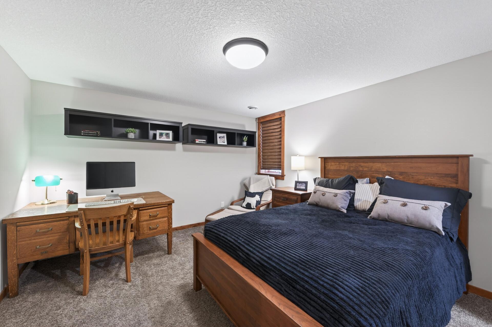 Generous sized lower level bedroom