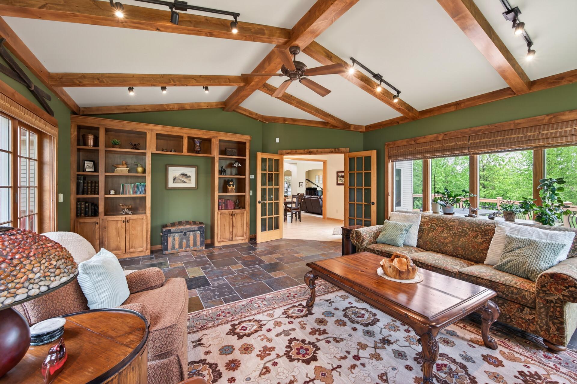 Knotty Alder built-in's and beams