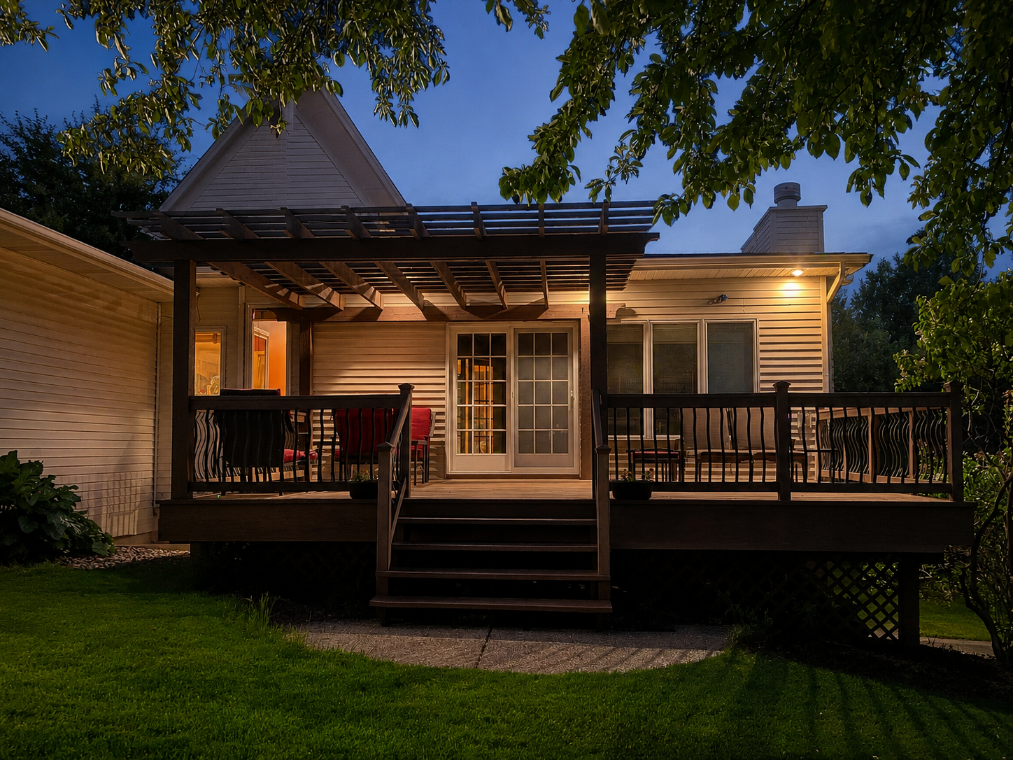 Dusk shot of the northern deck