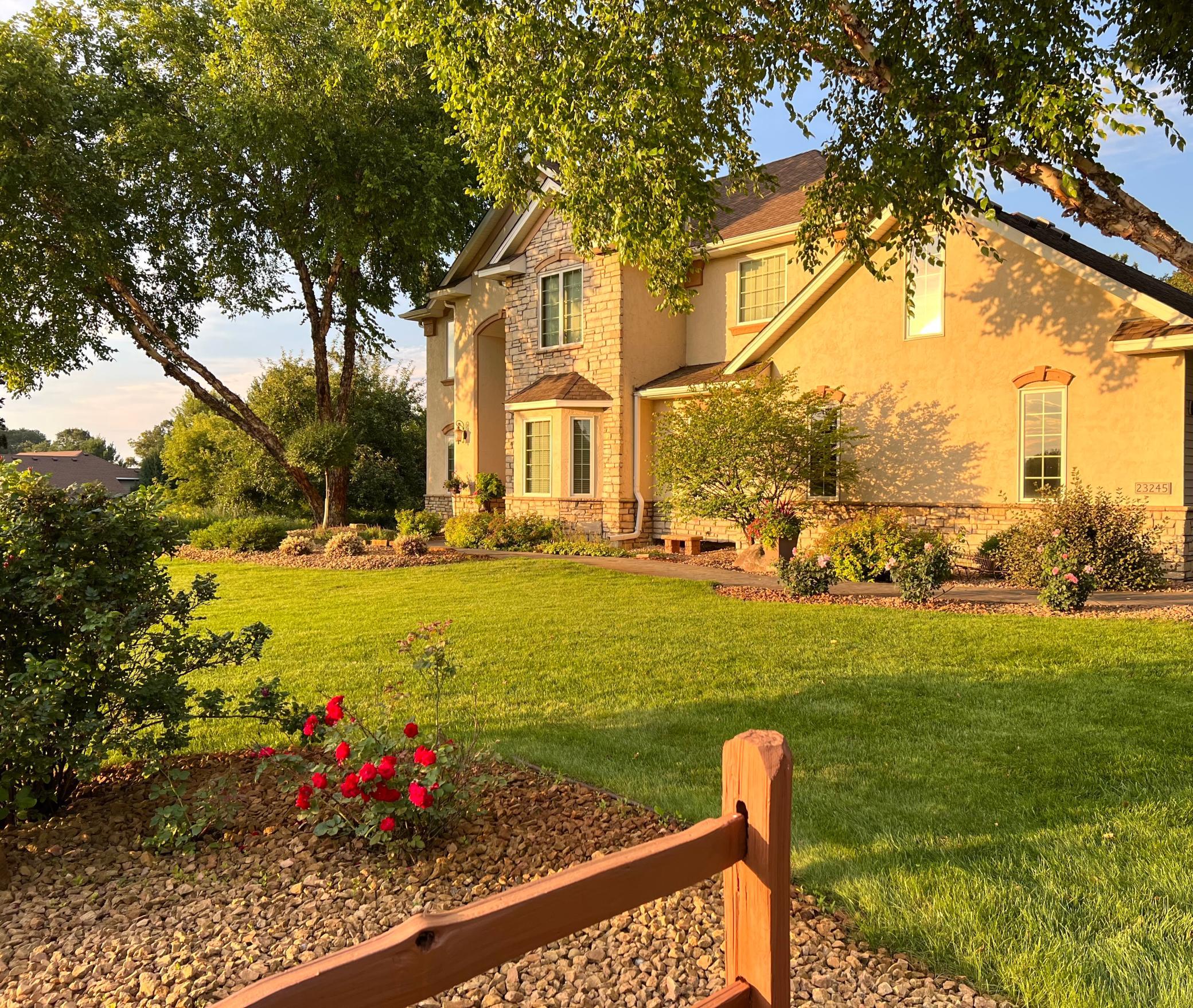 Front of the home during the fall