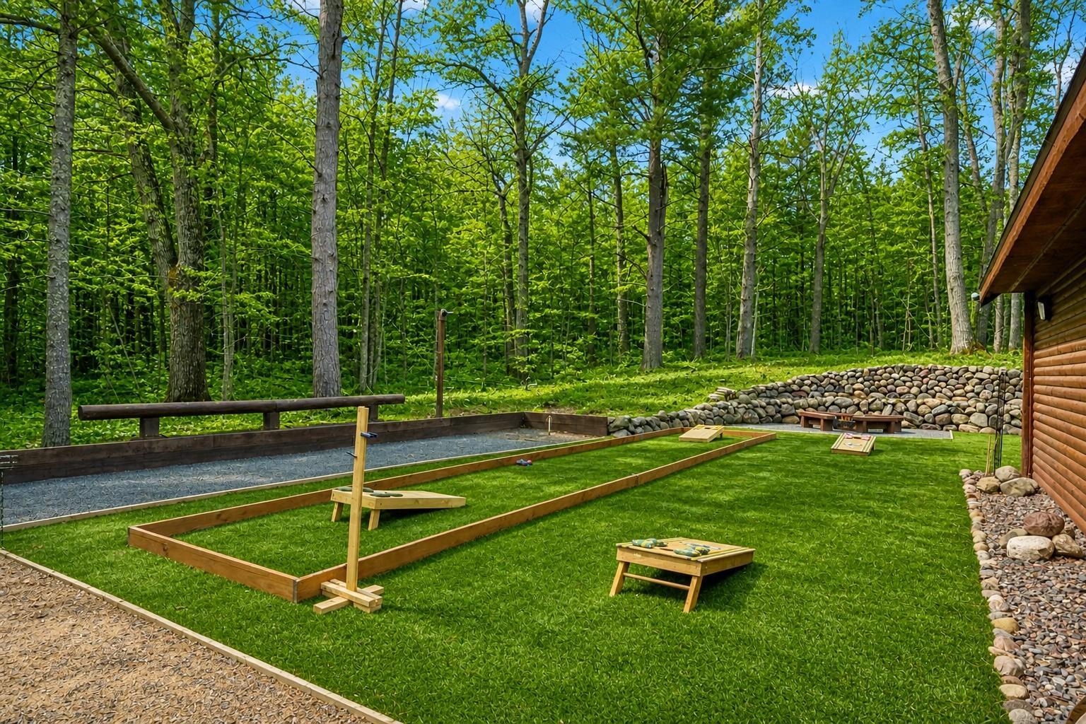 backyard game area