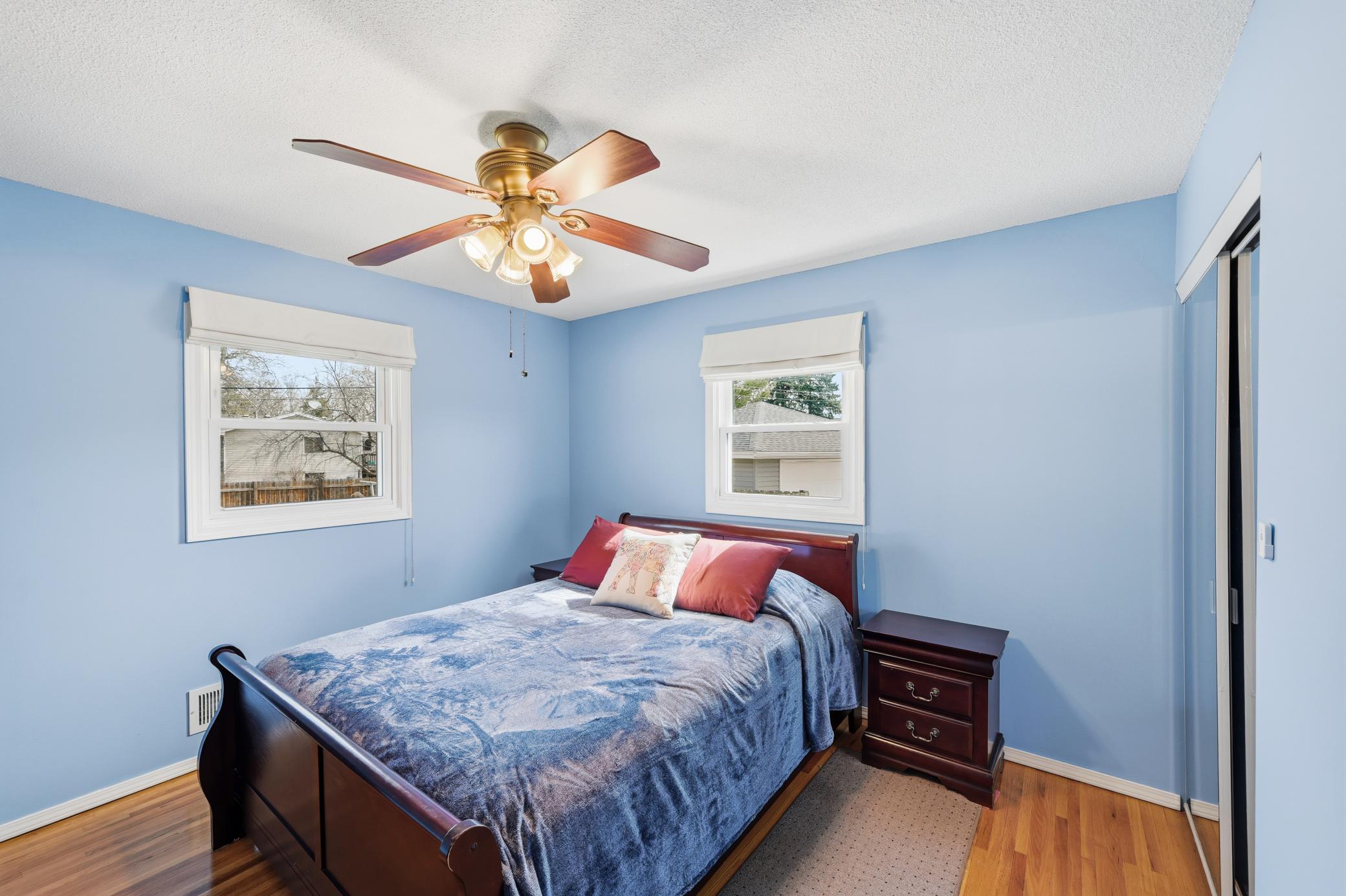 Third main level bedroom with large closet.