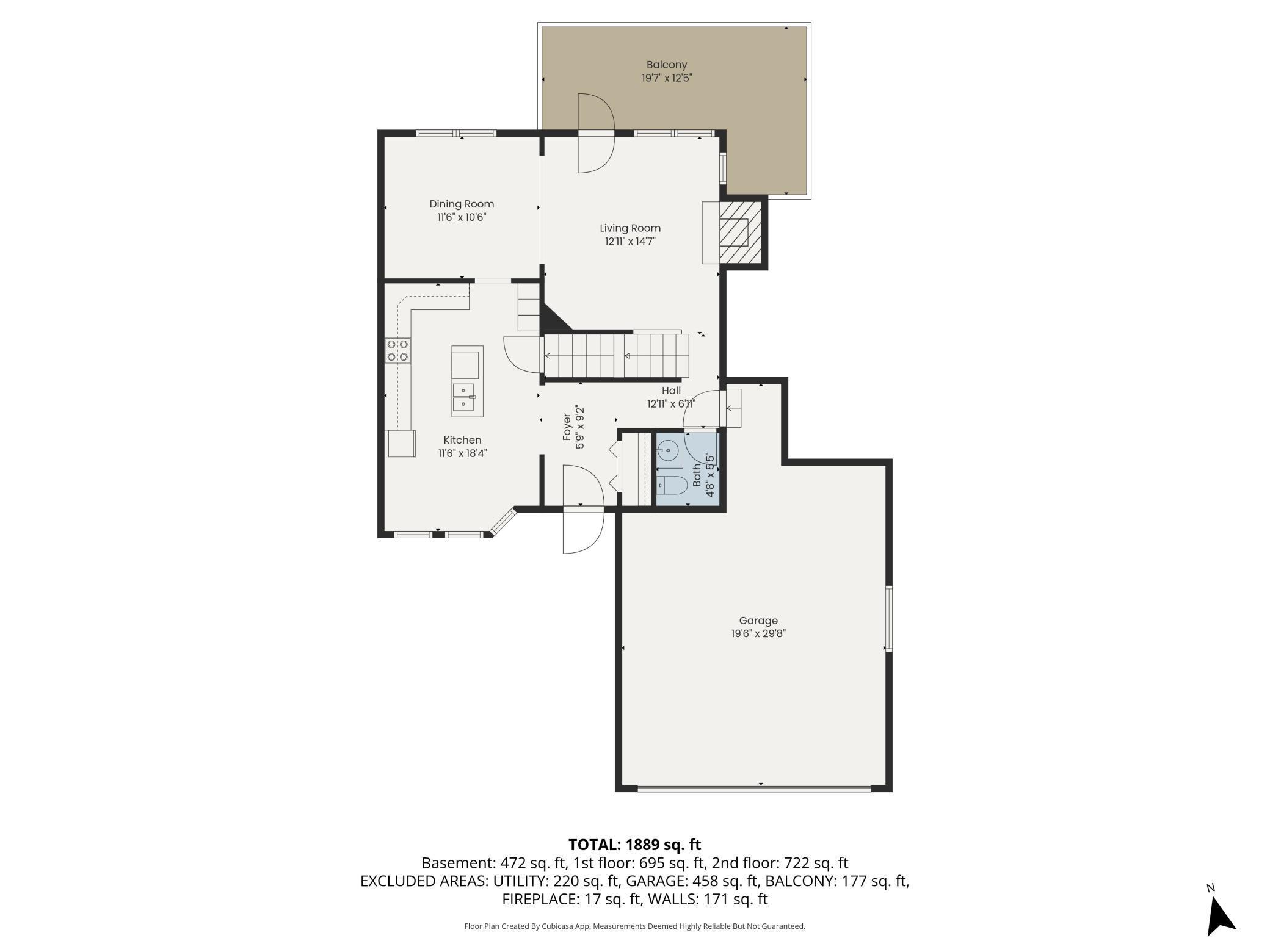 Main level floor plan