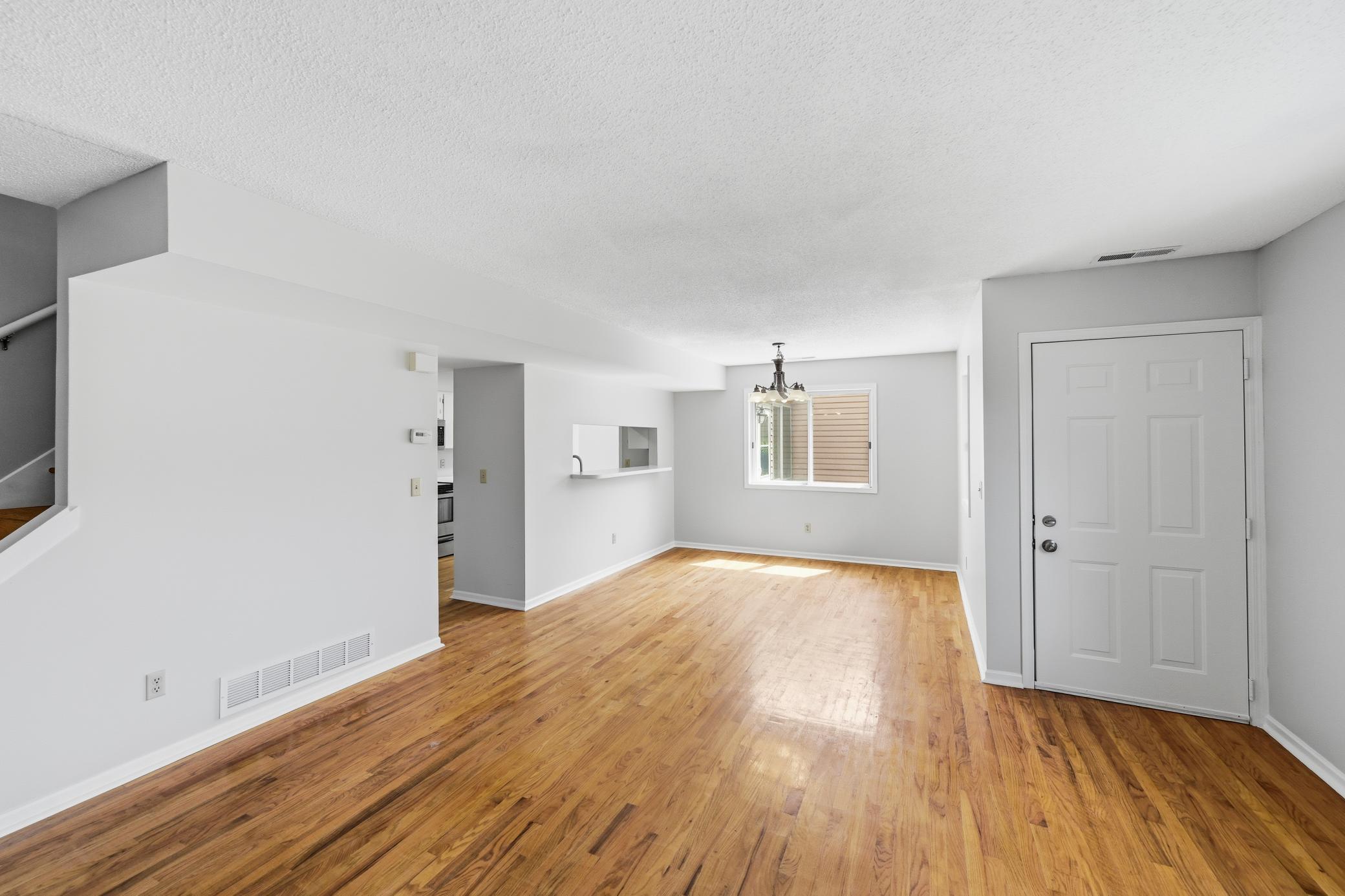 Hardwood floors and freshly painted make this home move-in ready.