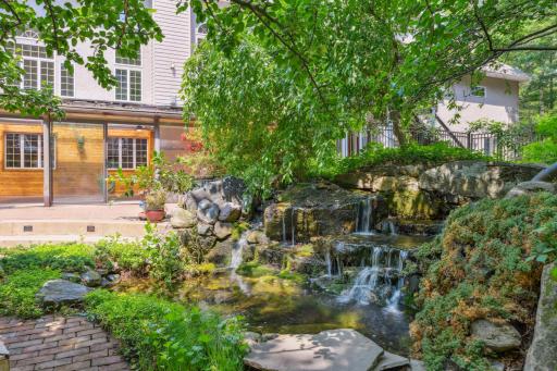 The gentle sounds of water and nature in this serene setting create an atmosphere that invites instant relaxation and peaceful reflection.