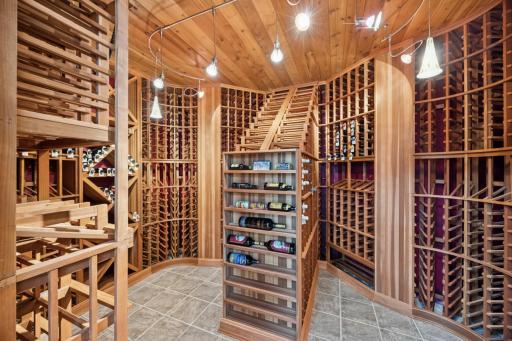 A home of this caliber wouldn't be complete without a sizable wine cellar. Custom-built and designed to accommodate bottles of all sizes, this temperature-controlled space is perfect for both displaying and aging your wine collection.