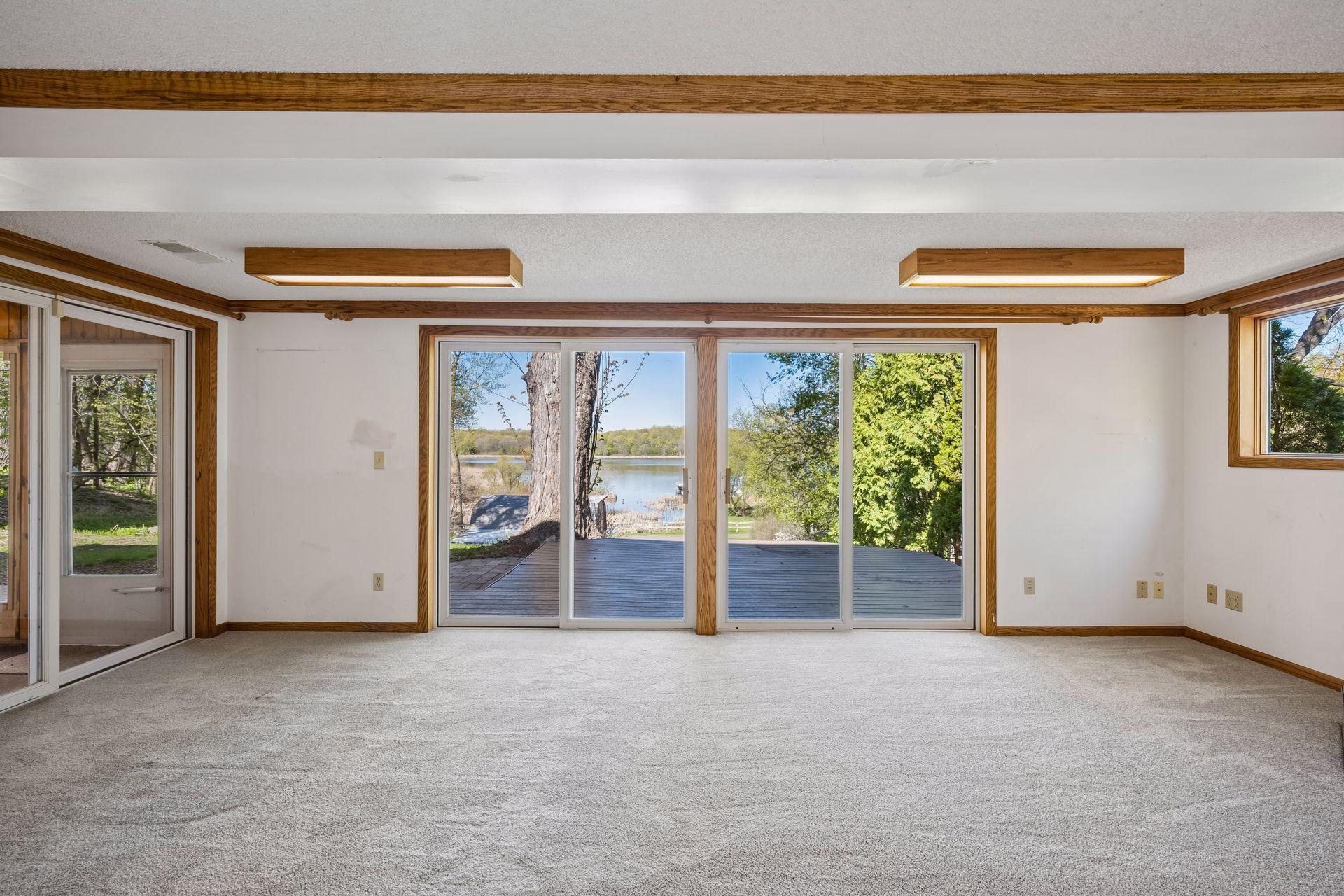 A view from the family room in the lower level.