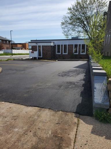 New parkig lot on both side of the building