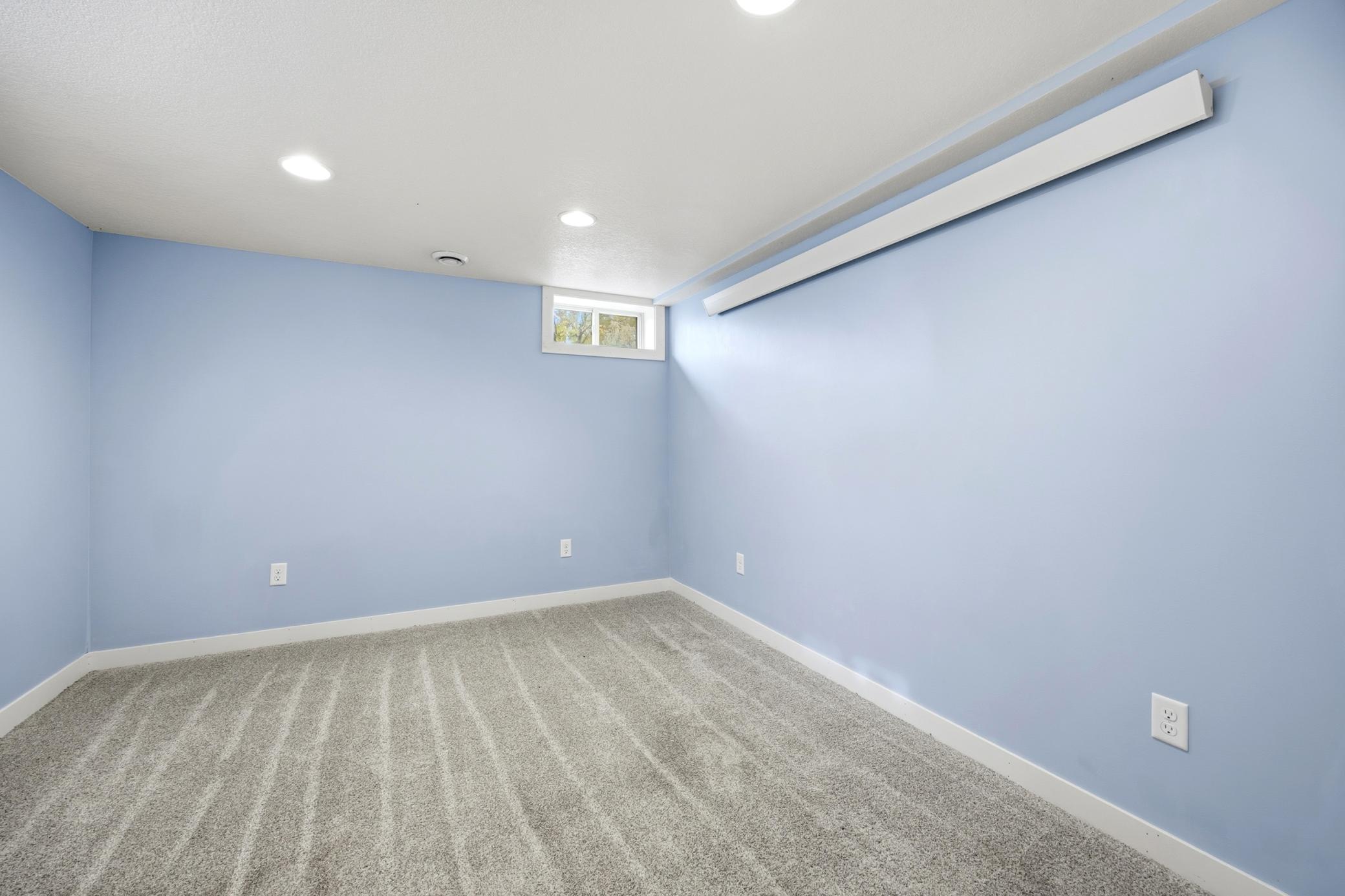 Lower level room (no egress)