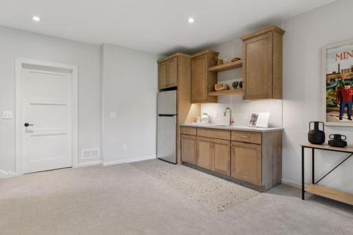 Lower level wet bar