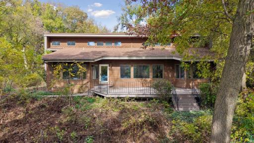 The windows which face the river - from the kitchen, living room, sunroom and dining room areas.