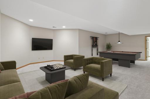 Lower Level Family Room - Photo is Virtually Staged