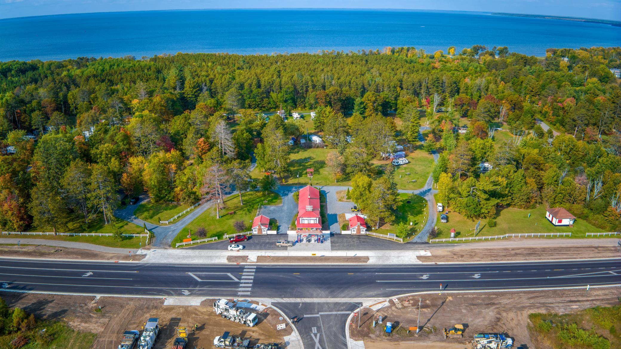 Highway 2 has been recently resurfaced