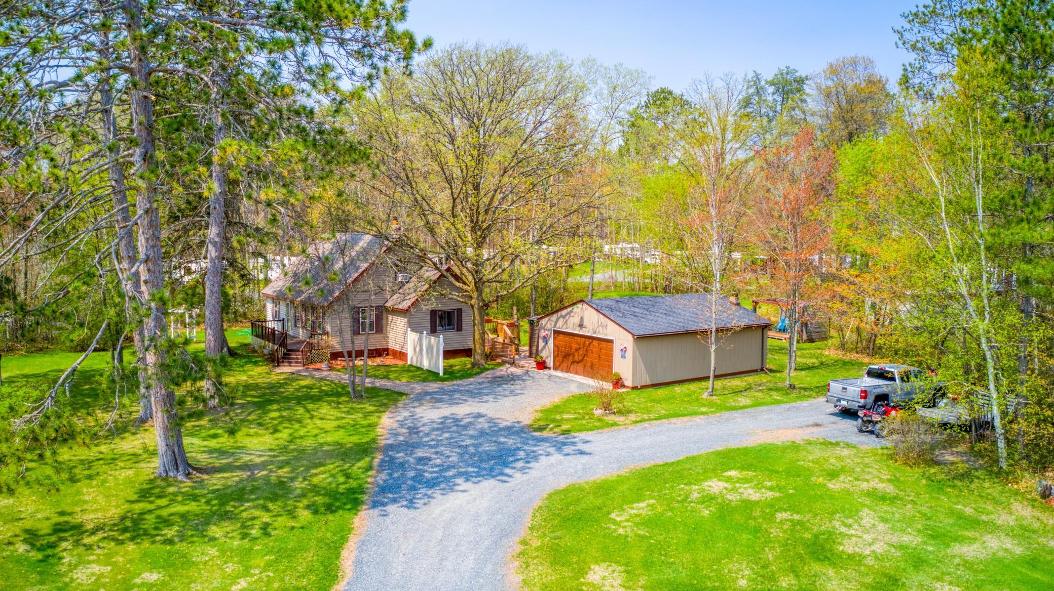 The main home has a double detached garage plus plenty of space for parking