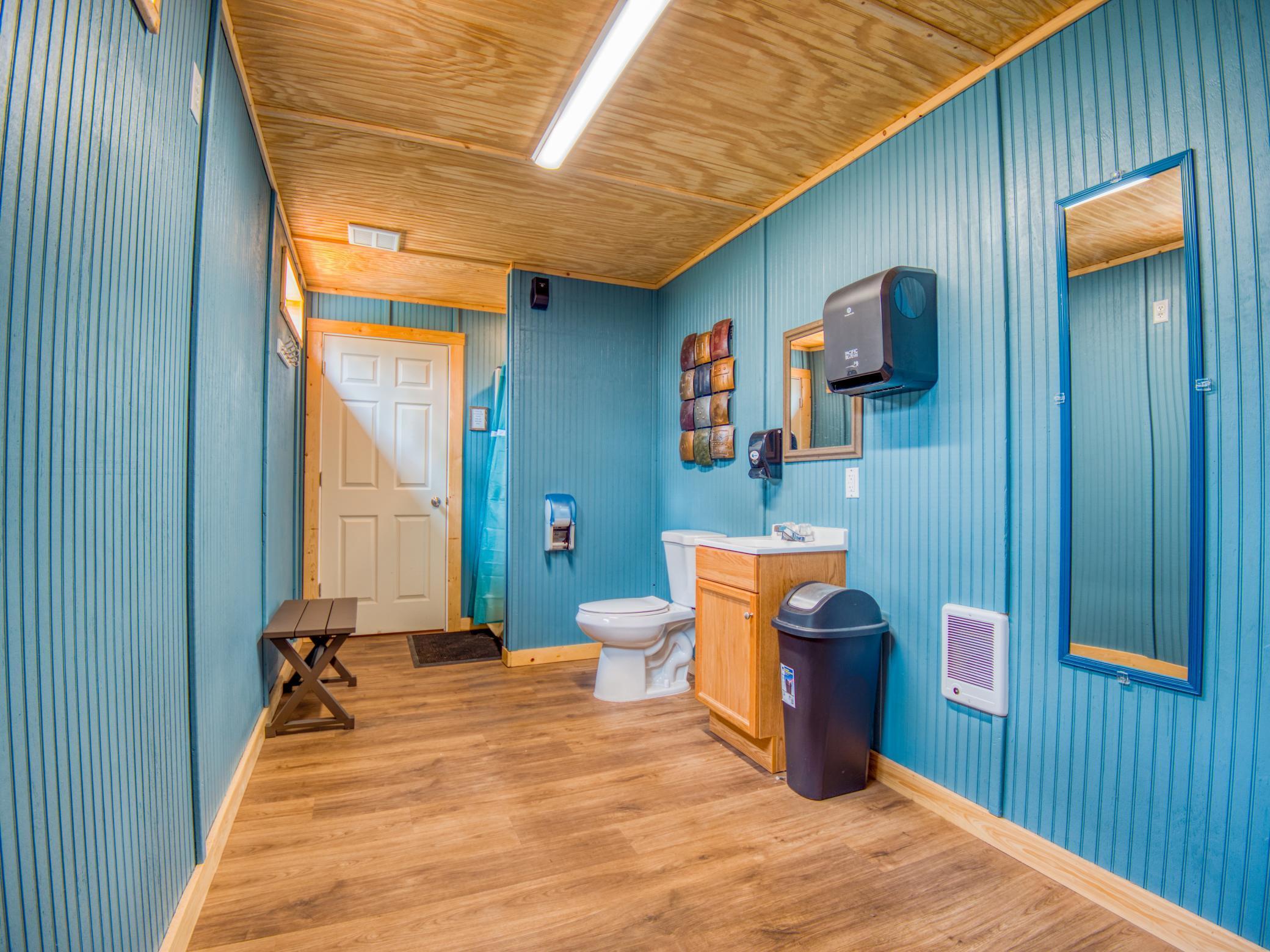 Updated restroom in the guest facility