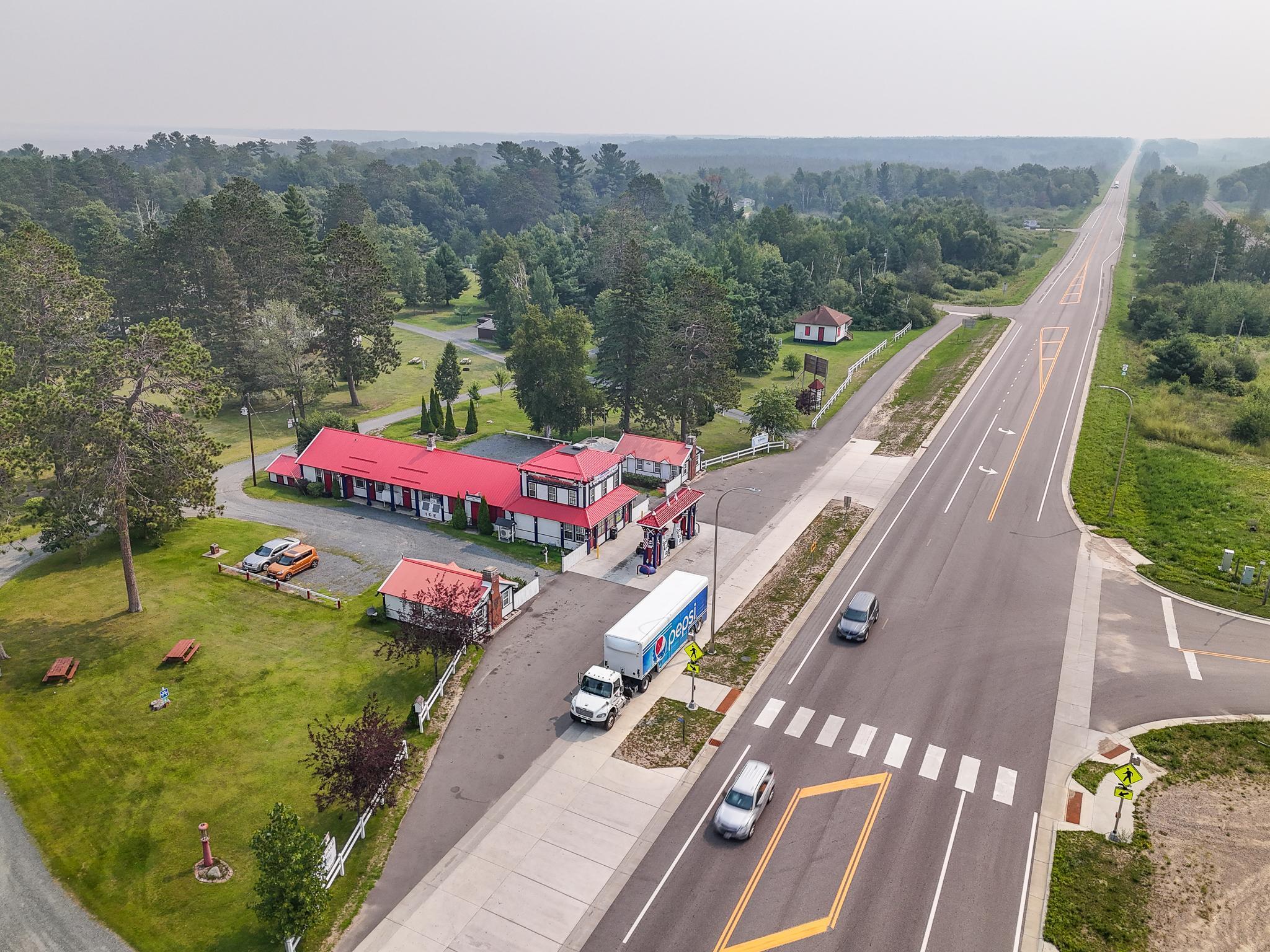 The highway is a busy route 2400 cars per day average