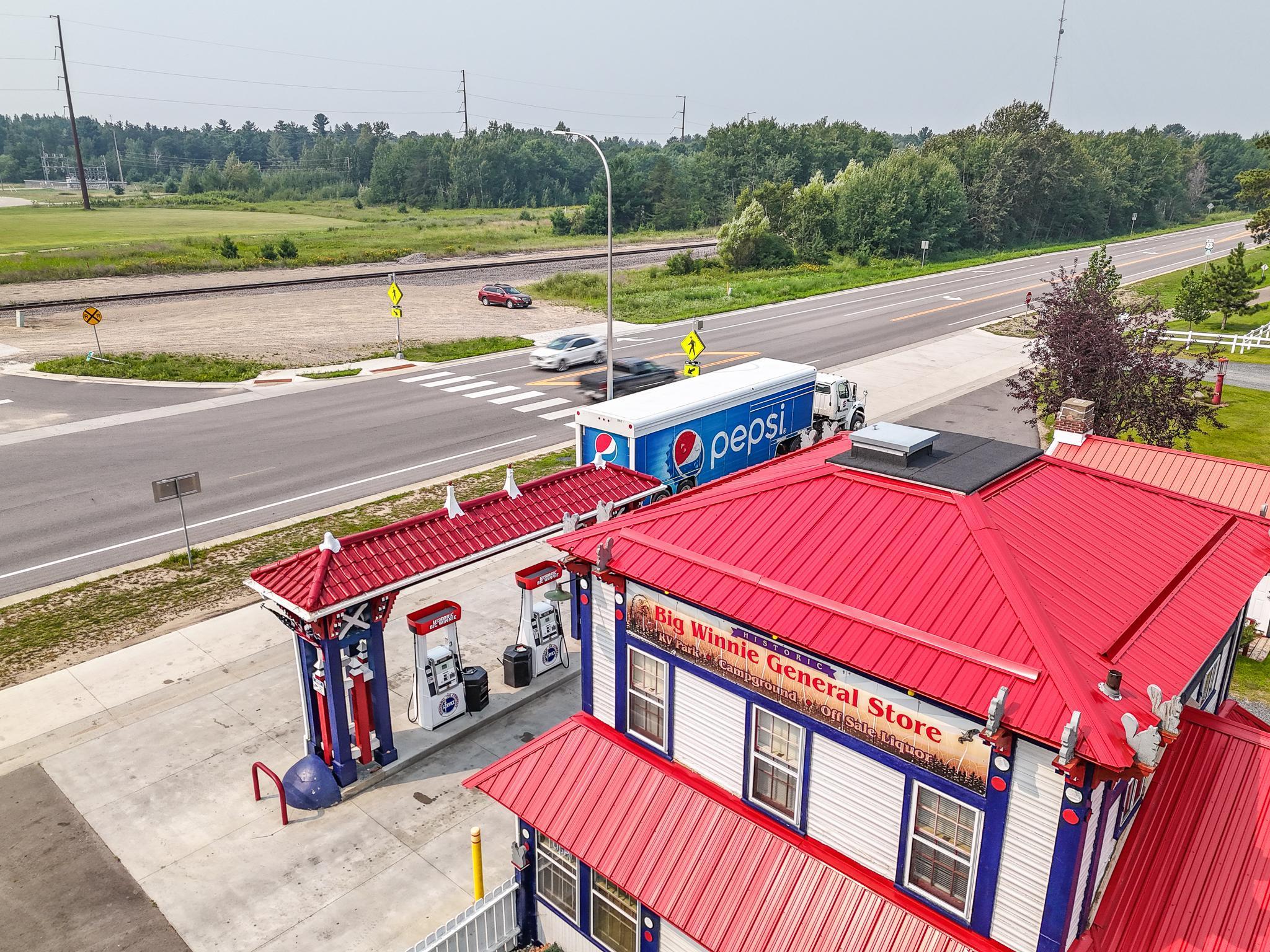 With the redesigned gas pumps, vendors now have easy on and off the highway here.
