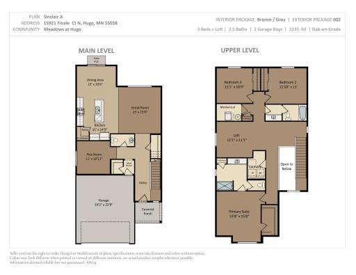 Floor Plan. Photos and renderings may not depict actual plan, materials, & finishes may vary. All measurements are approximate.