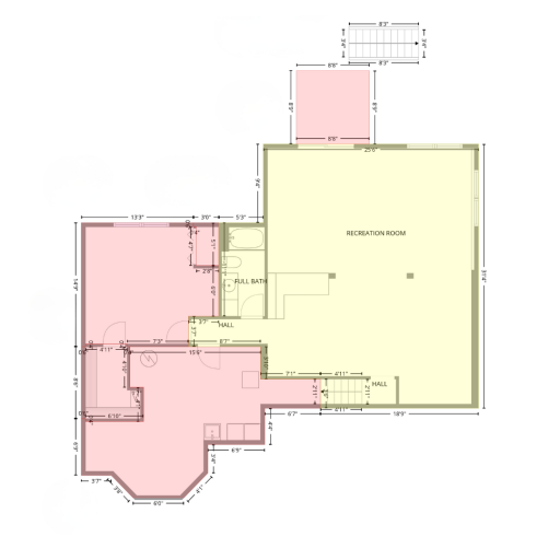Lower Level Exterior Floor Plan