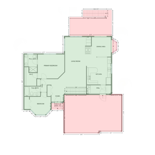 Main Level Exterior Floor Plan