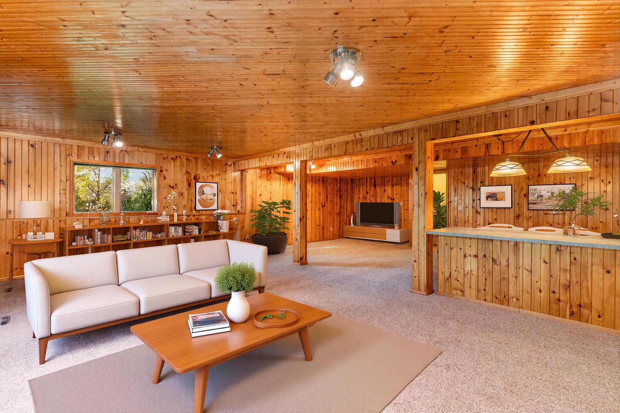 Virtually Staged, Lower Level Rec Room