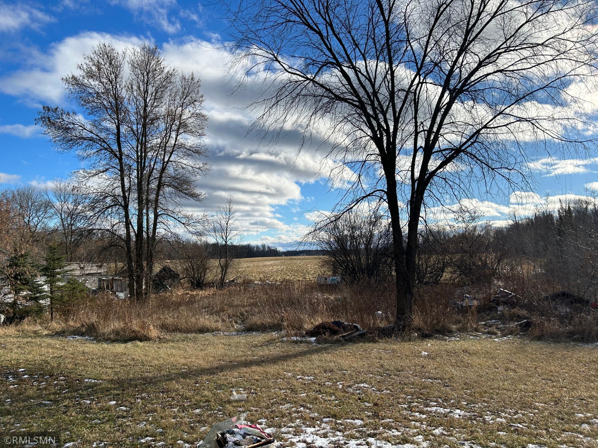 South view to neighboring hay field
