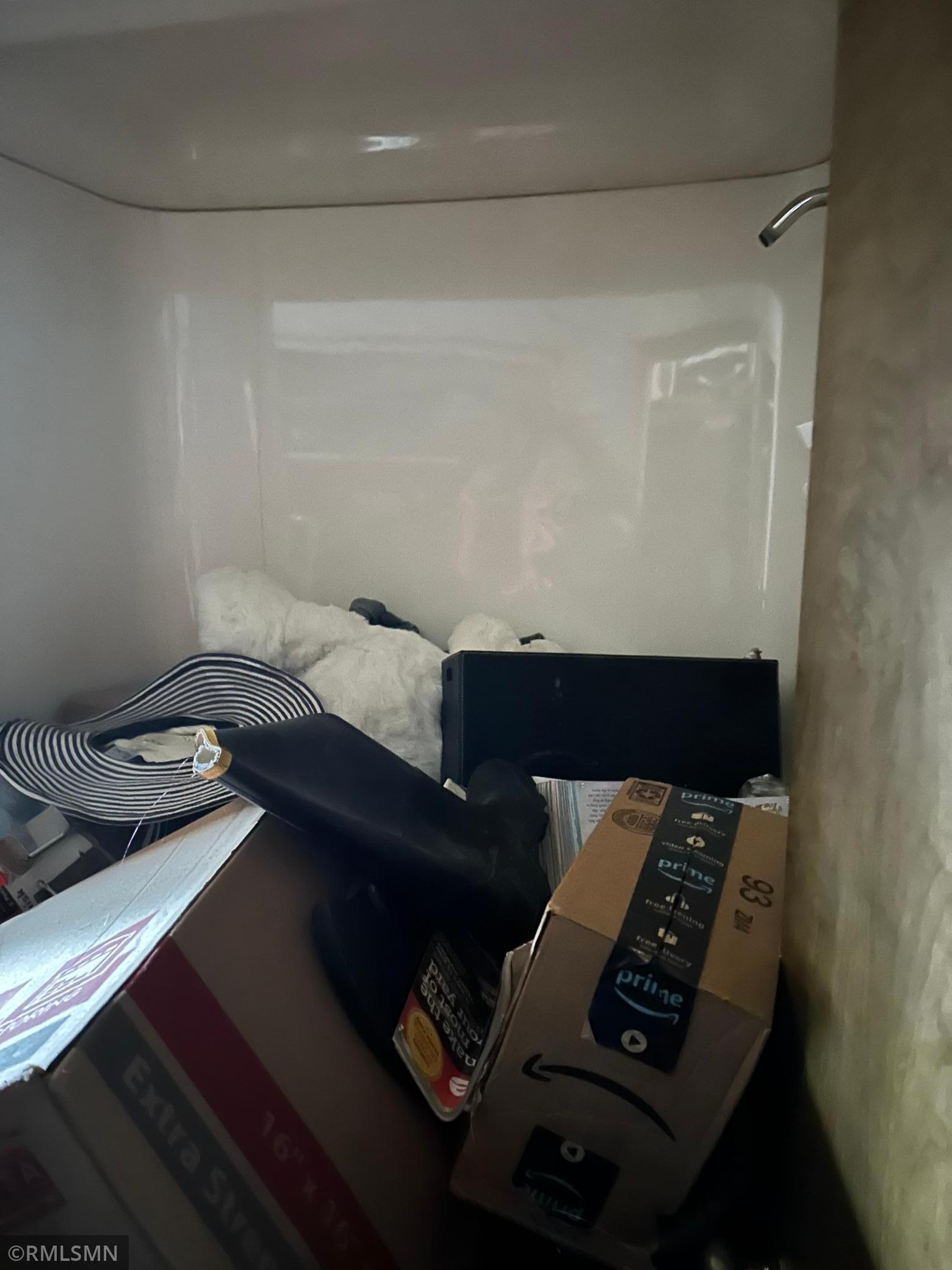 Fiberglass shower/tub in house