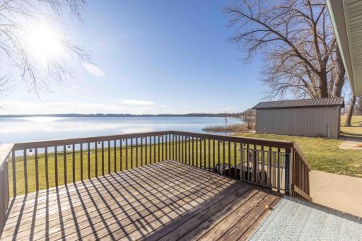 Wood deck off the dining room.