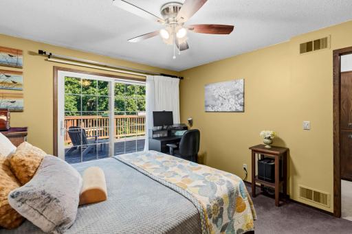 The primary bedroom also features one wall of closets.