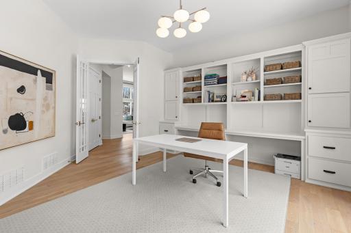 Main floor office space with easy access to the living room.