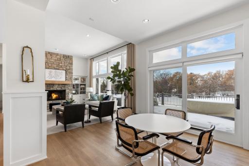Casual dining - open to the living room and deck access.
