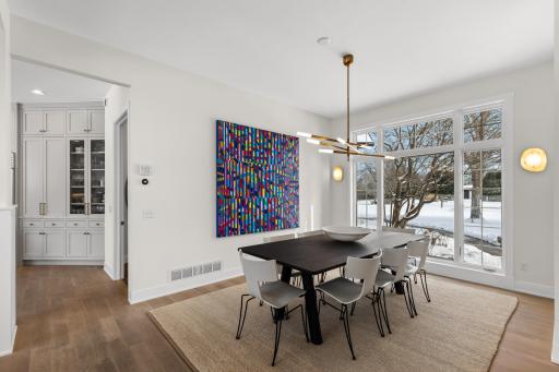 Open dining space with southern exposure.