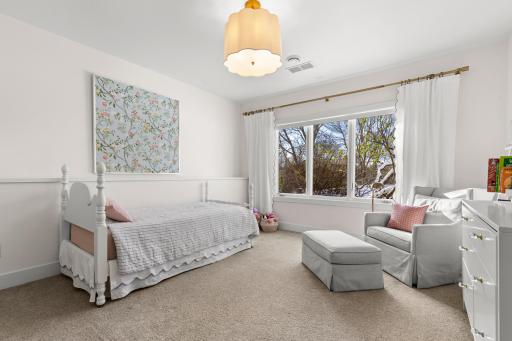 Another lower level bedroom - again with lovely windows and sunlight.