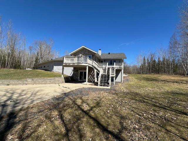 Back view of deck and patio area