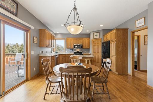 As the Days Get Longer and Warmer You'll Want to Relax and Dine Out on the Deck. Note the Laundry Room, a Big Coat Closet and the Garage are at Right.