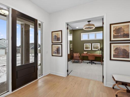 Bright and inviting entryway filled with natural light