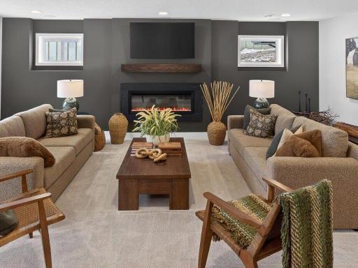 Ideal Lower Level area for media, relaxation, or additional gathering space.