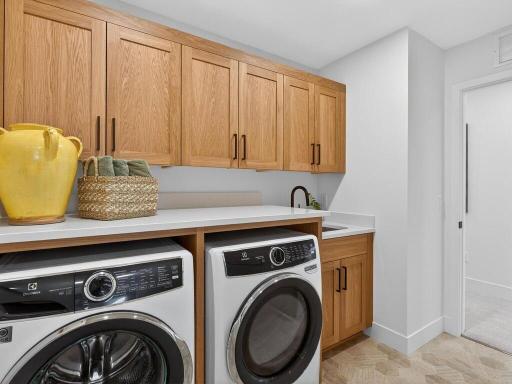 Convenient laundry area designed for efficiency and ease of use.