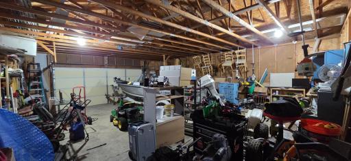 Large garage interior