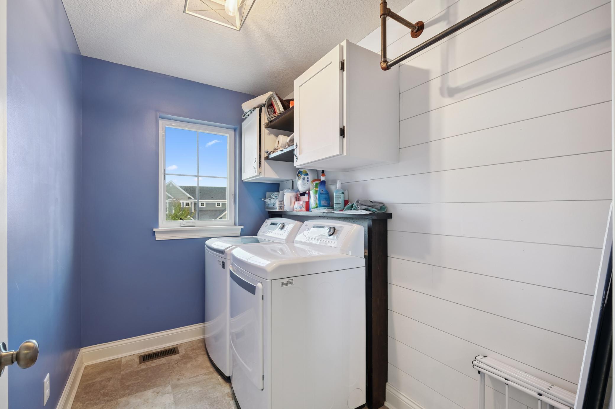 Upper level laundry room