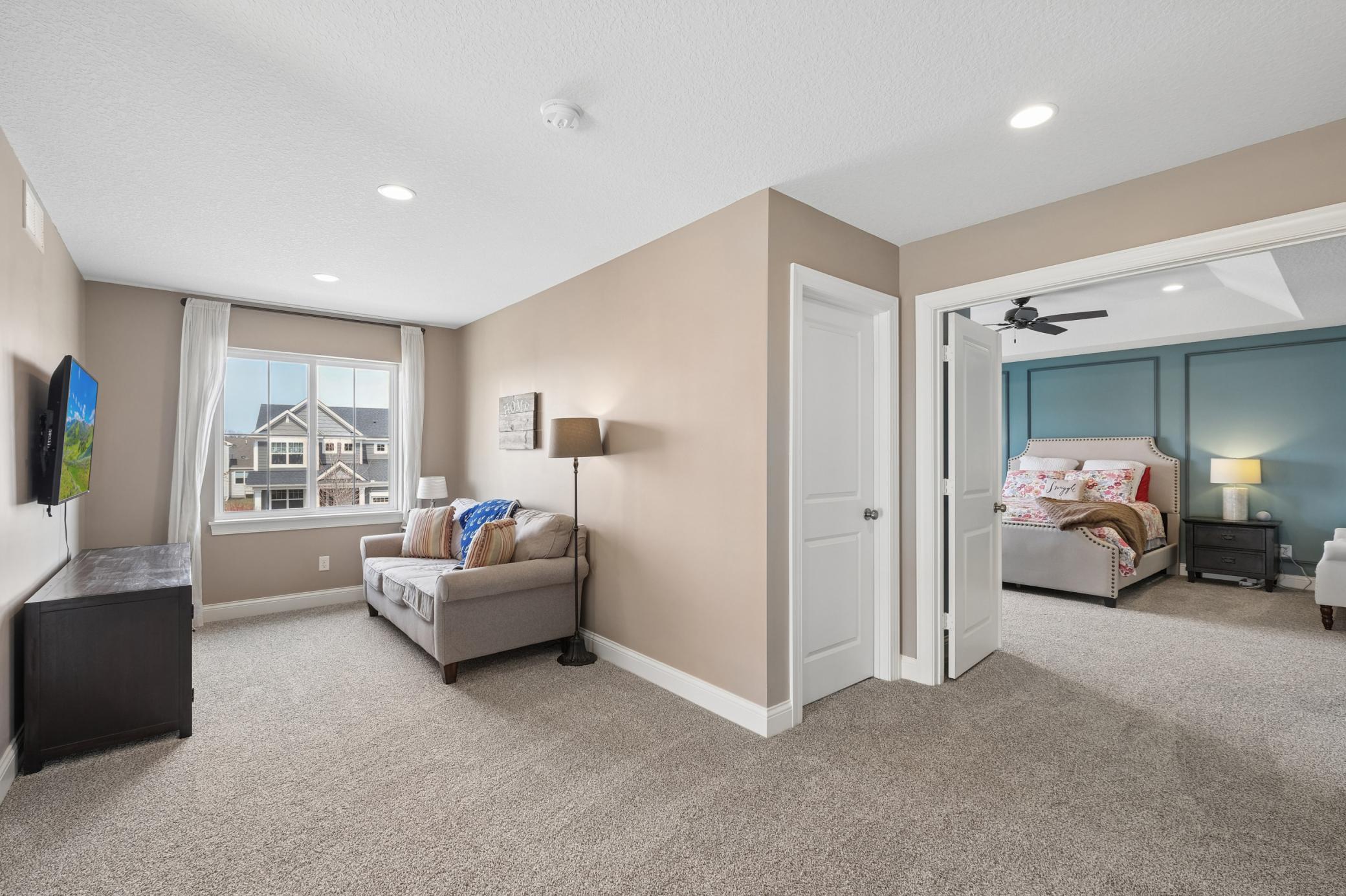 Loft area and new carpeting