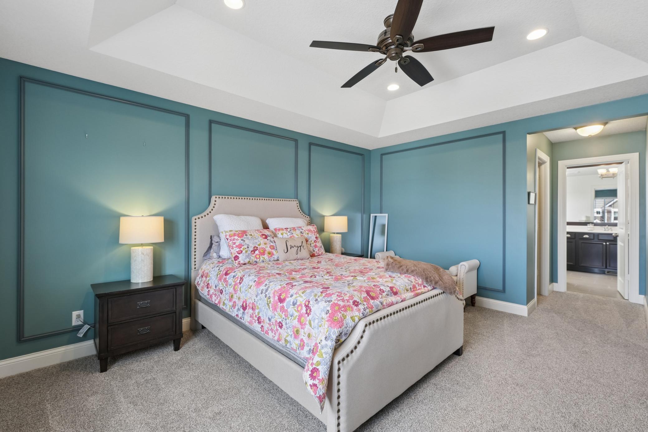 Bedroom 1 with tray vaults