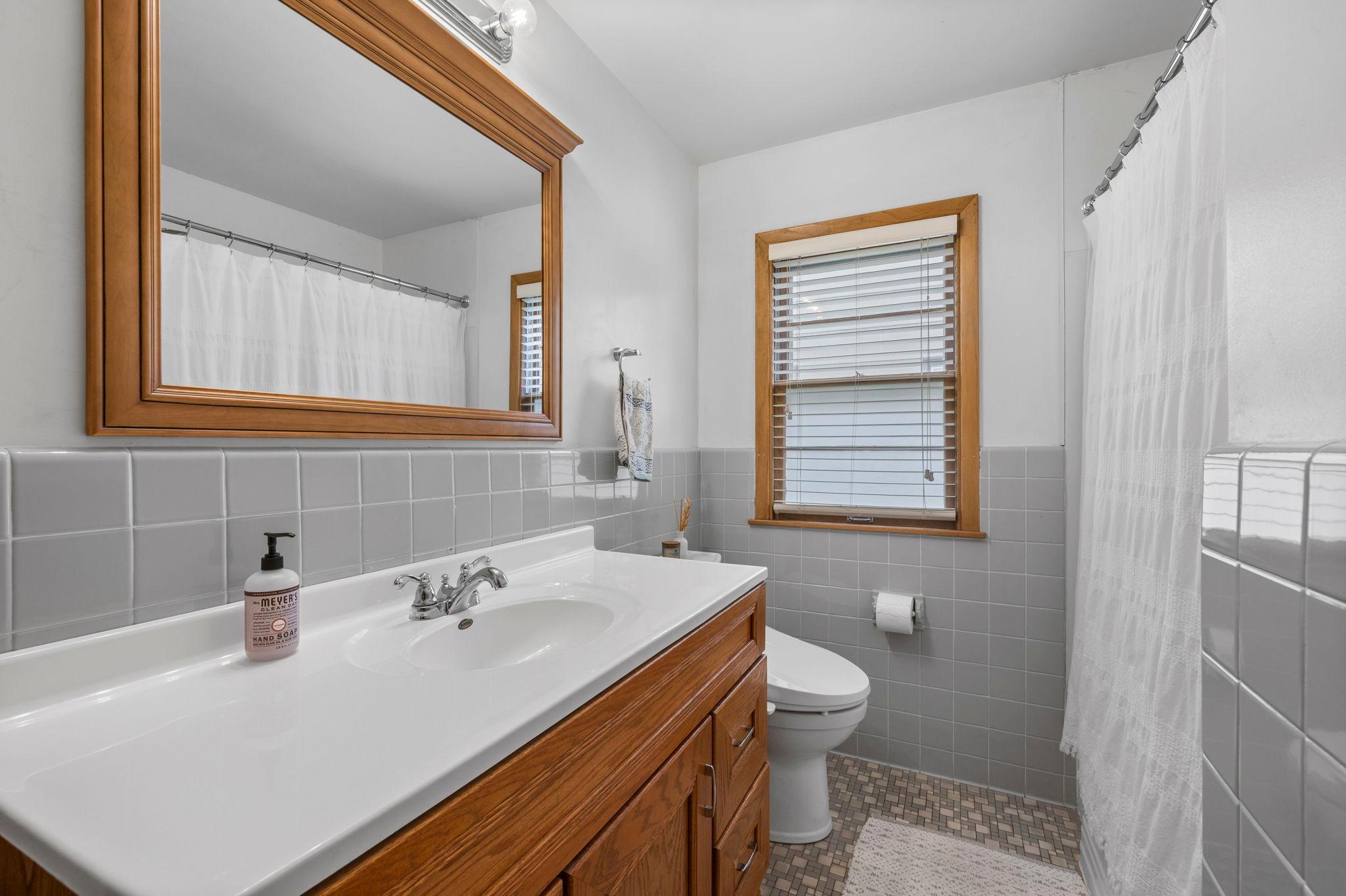 New toilet on main level full bathroom.