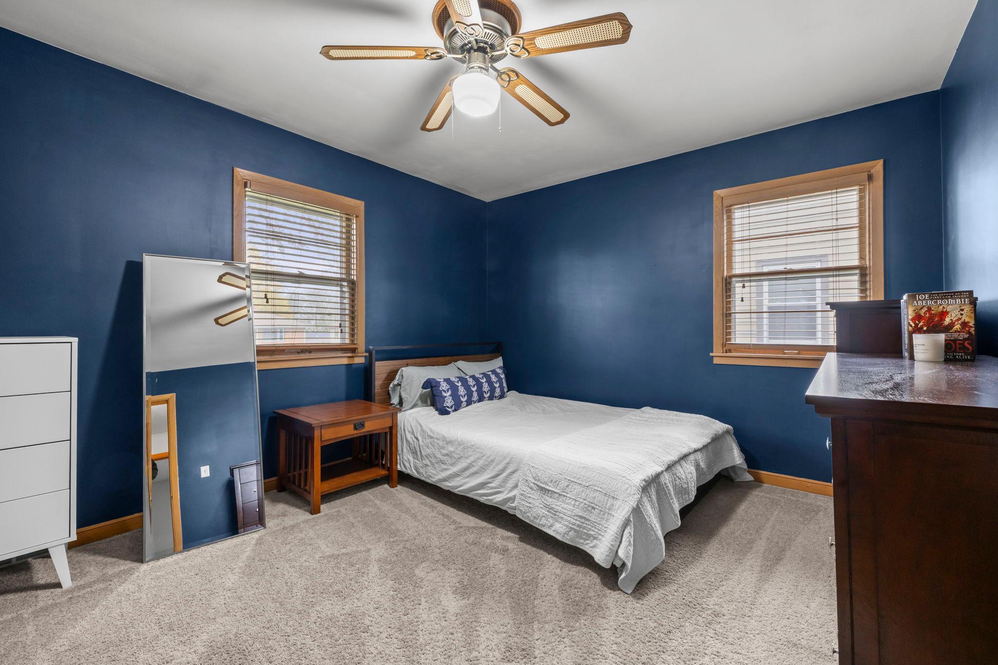 Freshly painted rooms with new carpet