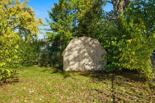 Outdoor storage shed.