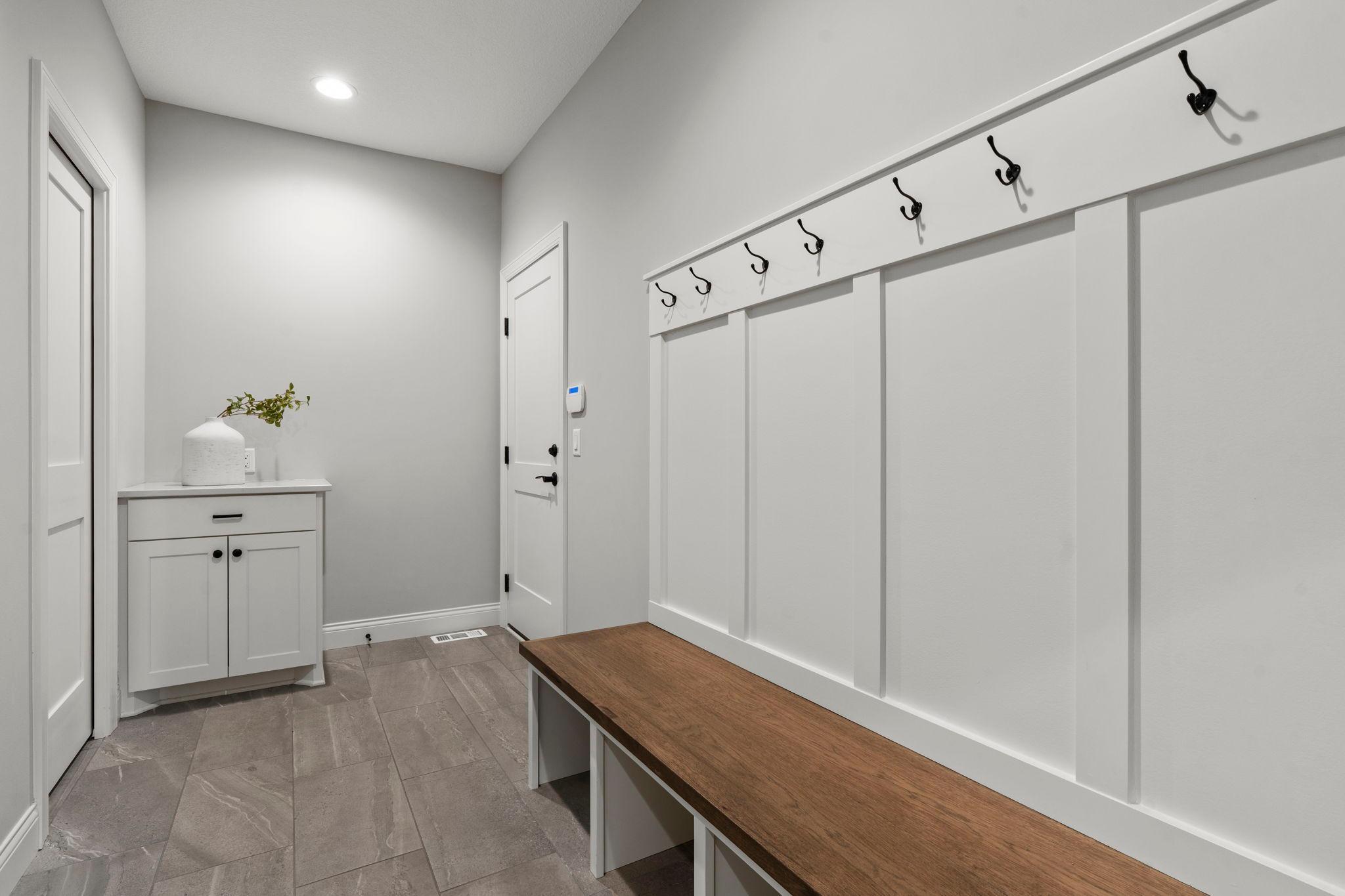 Spacious mudroom