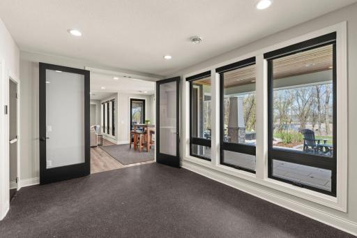 Exercise room with sauna and extra washer & dryer for convenience